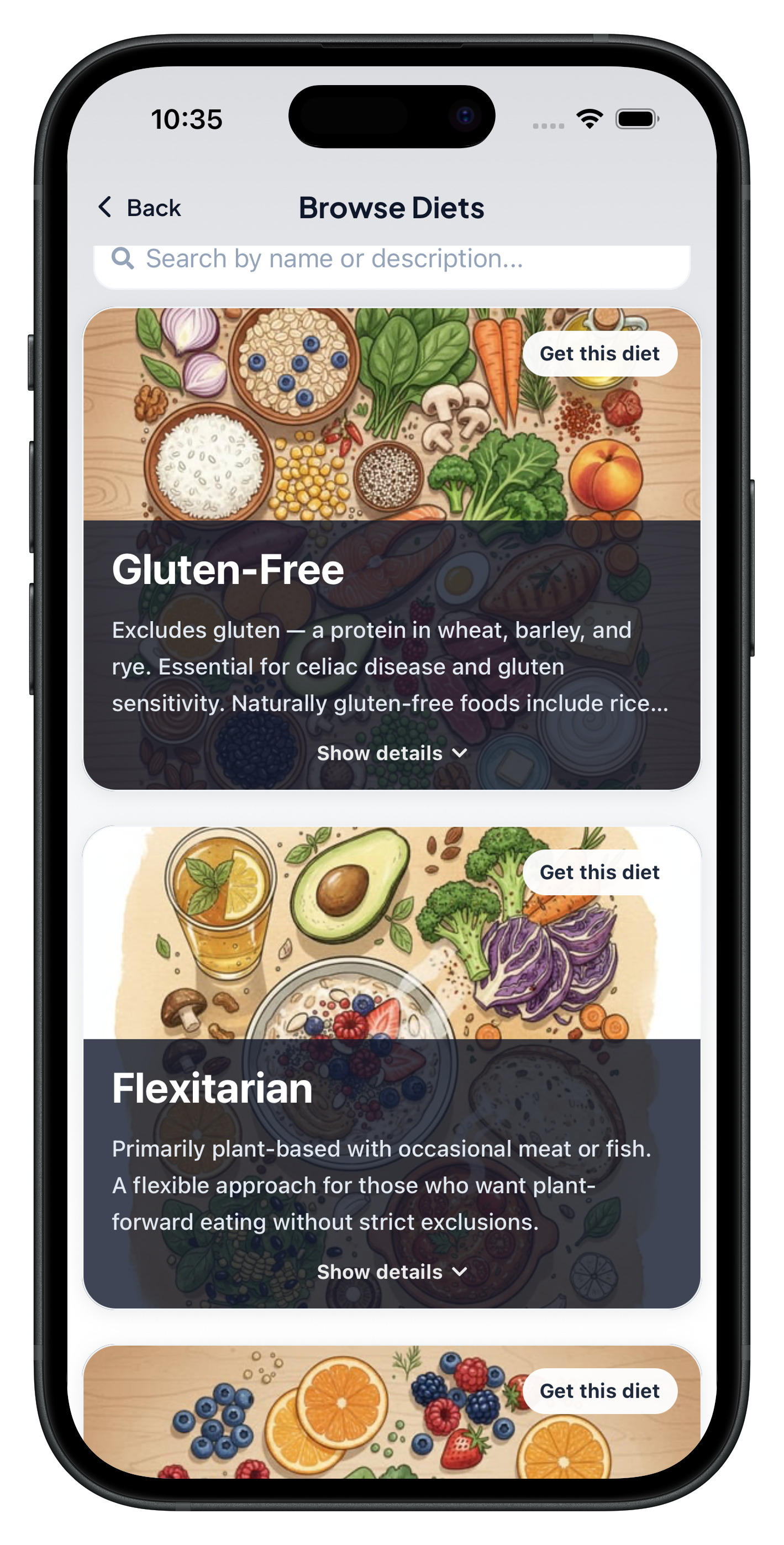 Kitchen Tiny grocery list with tracked prices and the savings from cheaper prices found